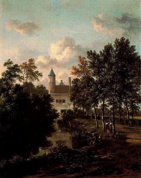 Jan Wijnants Castle in a forest oil painting image